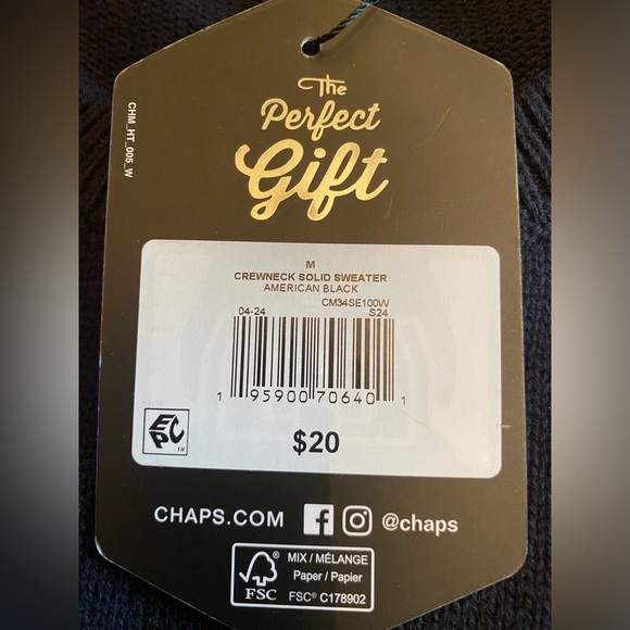 Men’s Chsps sweater. NWT.  Black - Picture 7 of 9